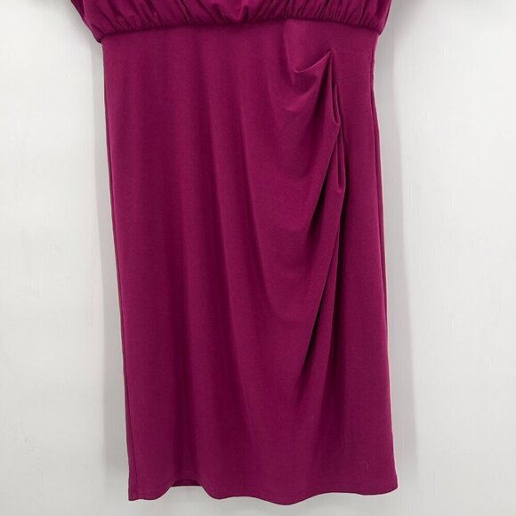 Eliza J Women's Sheath Fuchsia Ruched Side Mini Dress Size 6 - Picture 6 of 9